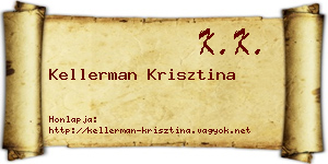 Kellerman Krisztina névjegykártya