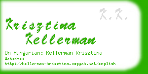 krisztina kellerman business card